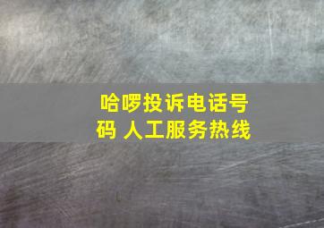 哈啰投诉电话号码 人工服务热线